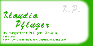 klaudia pfluger business card